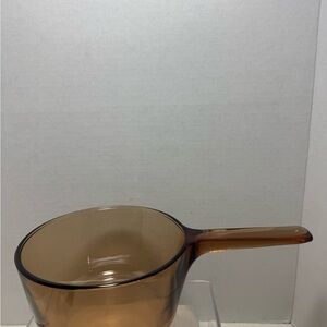 Corning vision wear Amber glass sauce pan pot 1.5 L no lid France